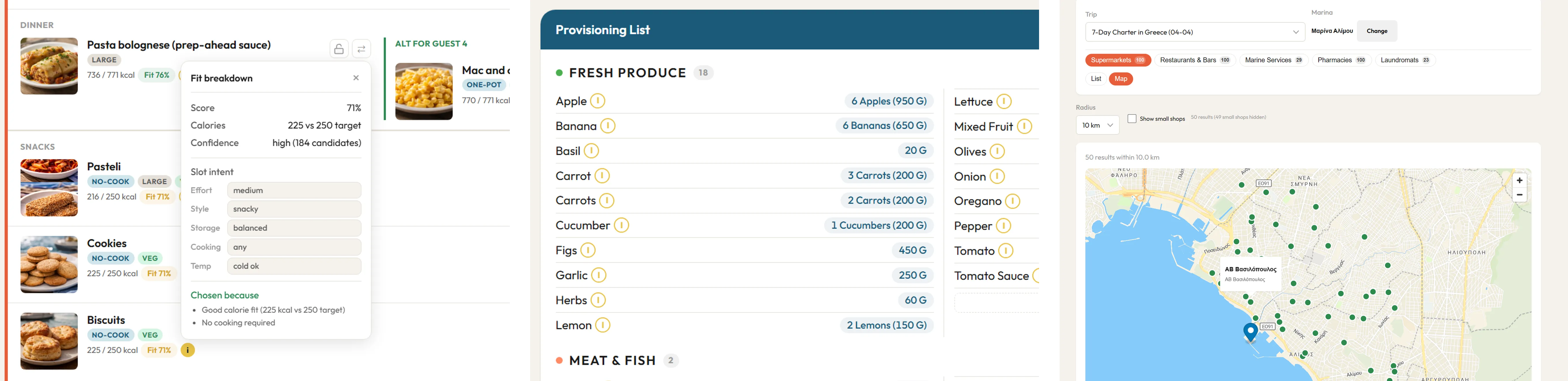 Victuo yacht provisioning